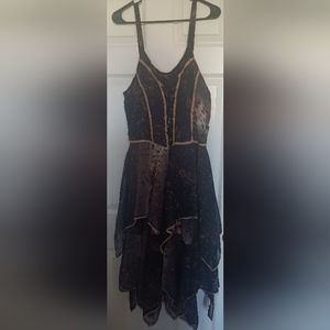 Black and brown animal print dress